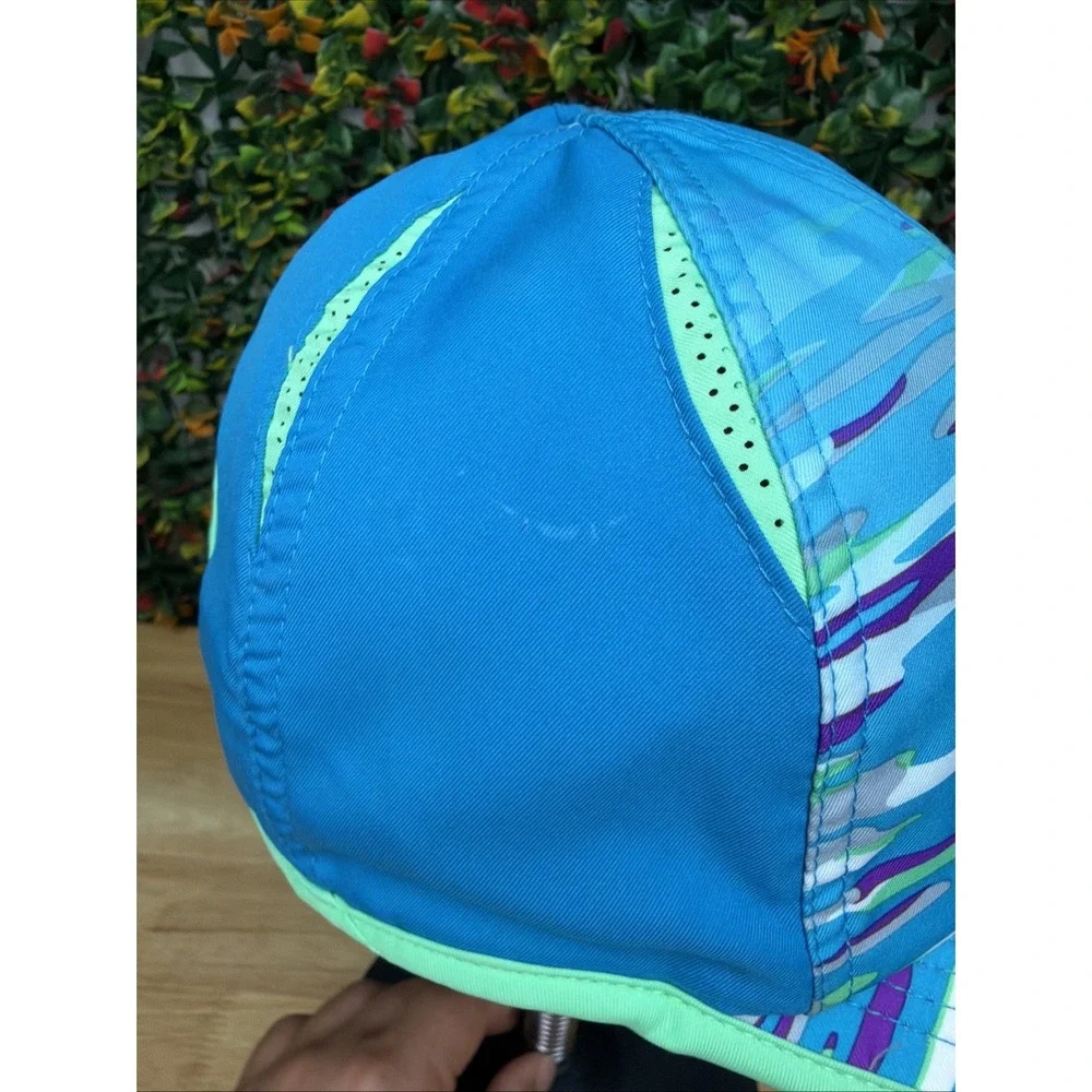 Nike Featherlight Dry Fit Hat Running Gym Tennis Cap Adjustable Blue Green Women